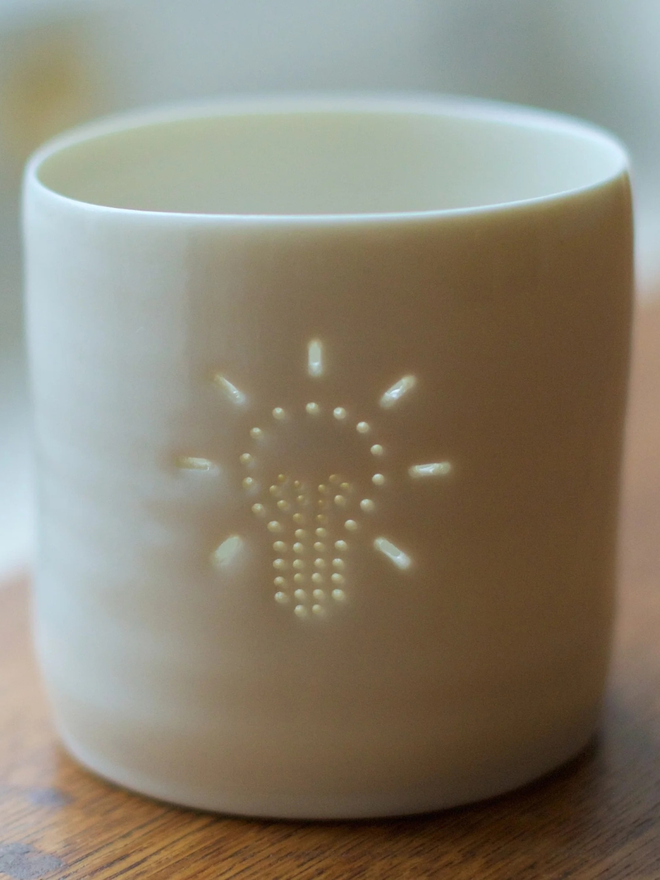 lightbulb porcelain mini tealight holder