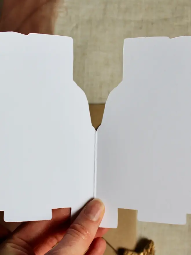 tis the season illustrated campervan christmas card. campervan shaped card open to show blank inside.