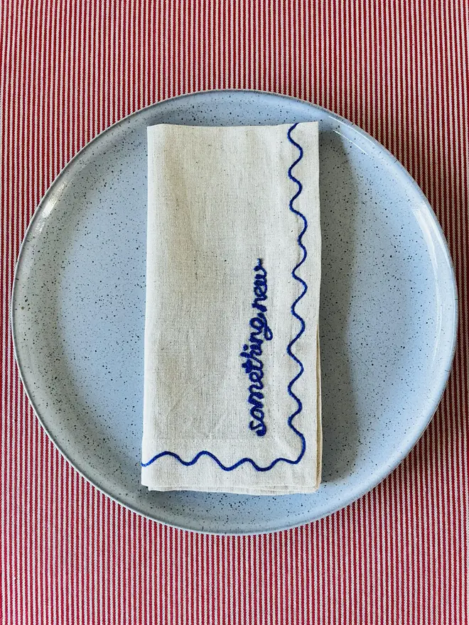 Individual Embroidered Wedding Napkins