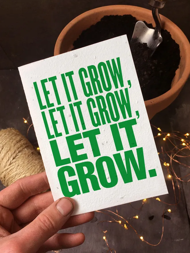 let it grow plantable christmas card