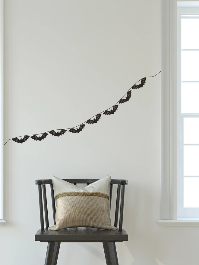 bat bunting wall sticker
