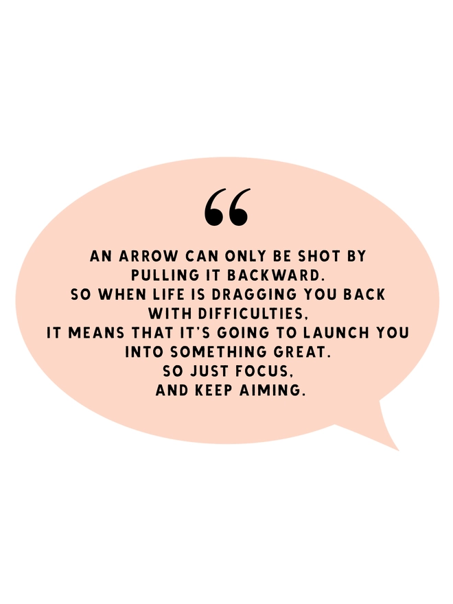 motivational quote about an arrow