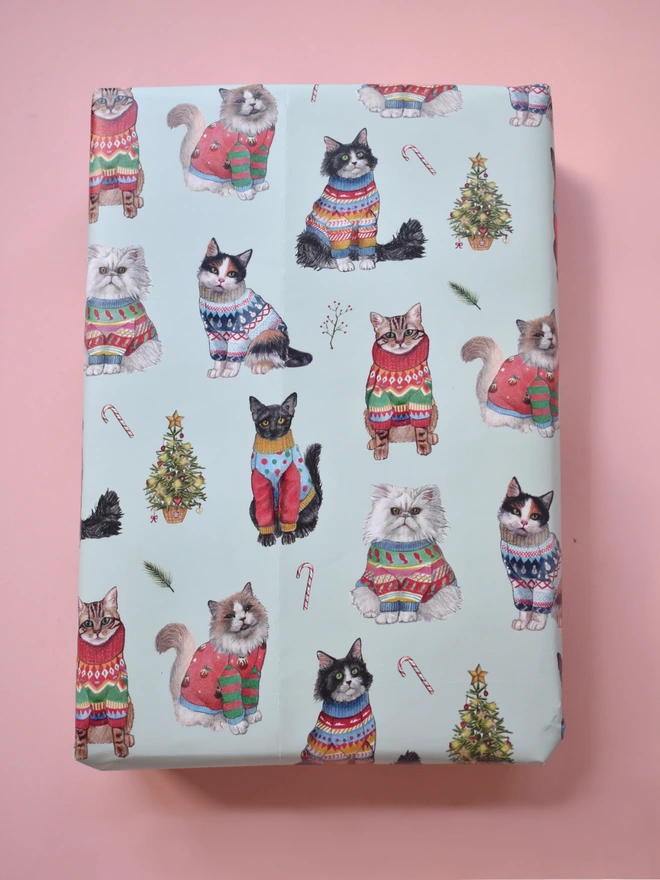 Christmas Cats Wrapping Paper