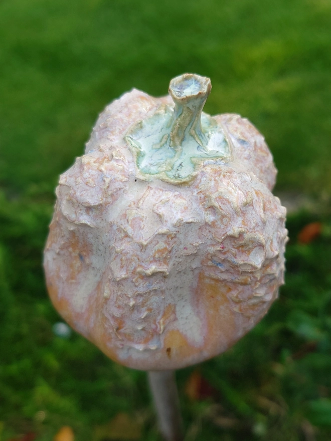Pumpkin cane topper home decor
