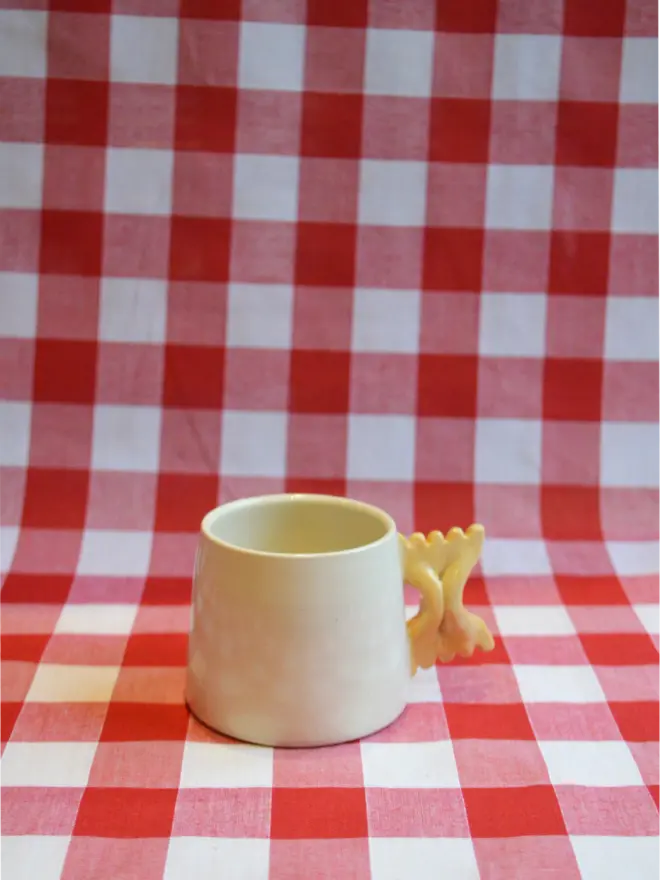 Alice Makes Pottery handmade farfalle pasta espresso cup tapered single