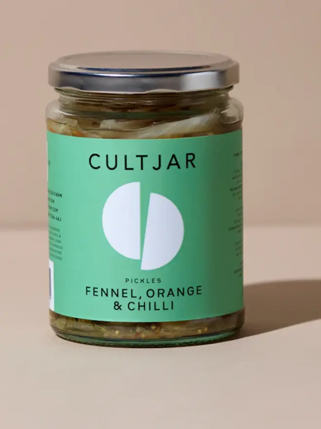jar of fennel with green label