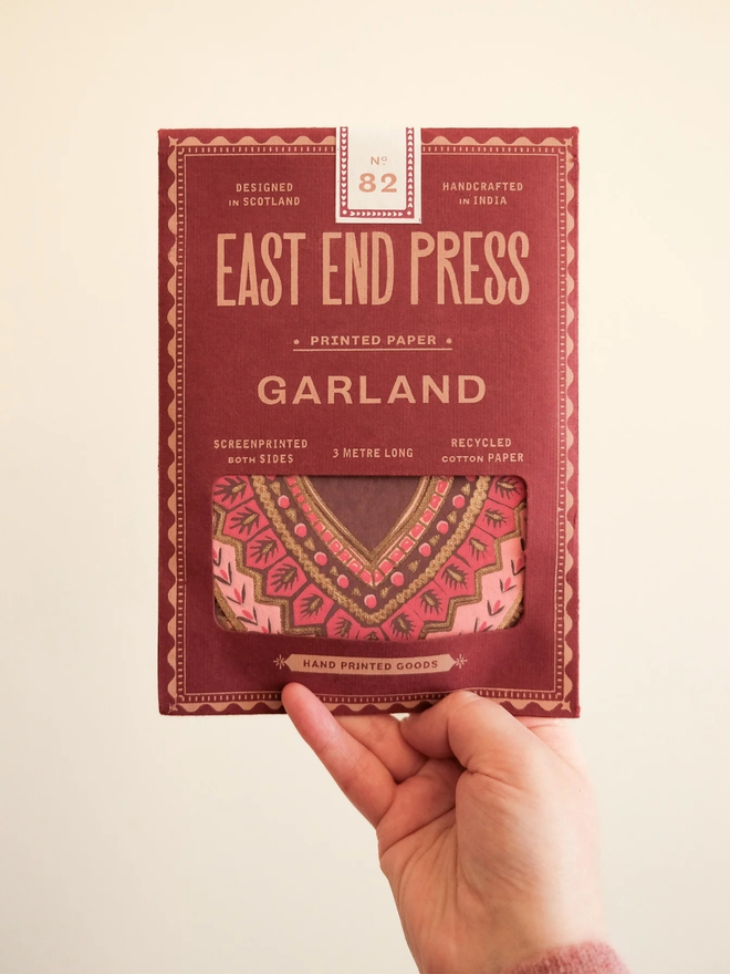 Saint Valentine Heart Sewn Garland