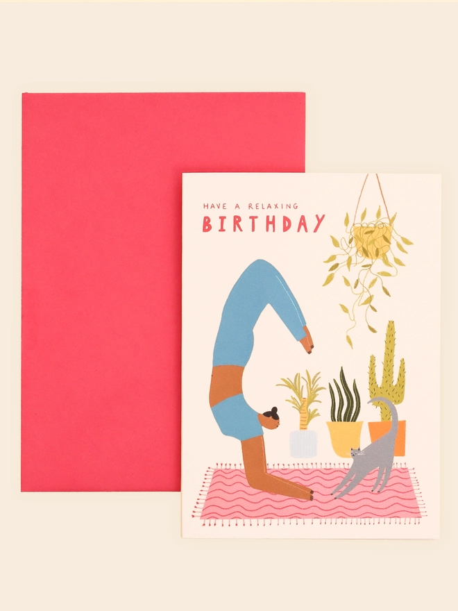 'Have A Relaxing Birthday' Yoga Birthday Card