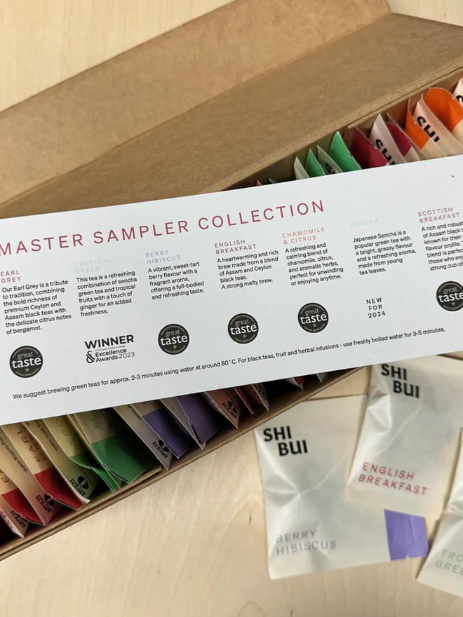 40 tea bag sampling box