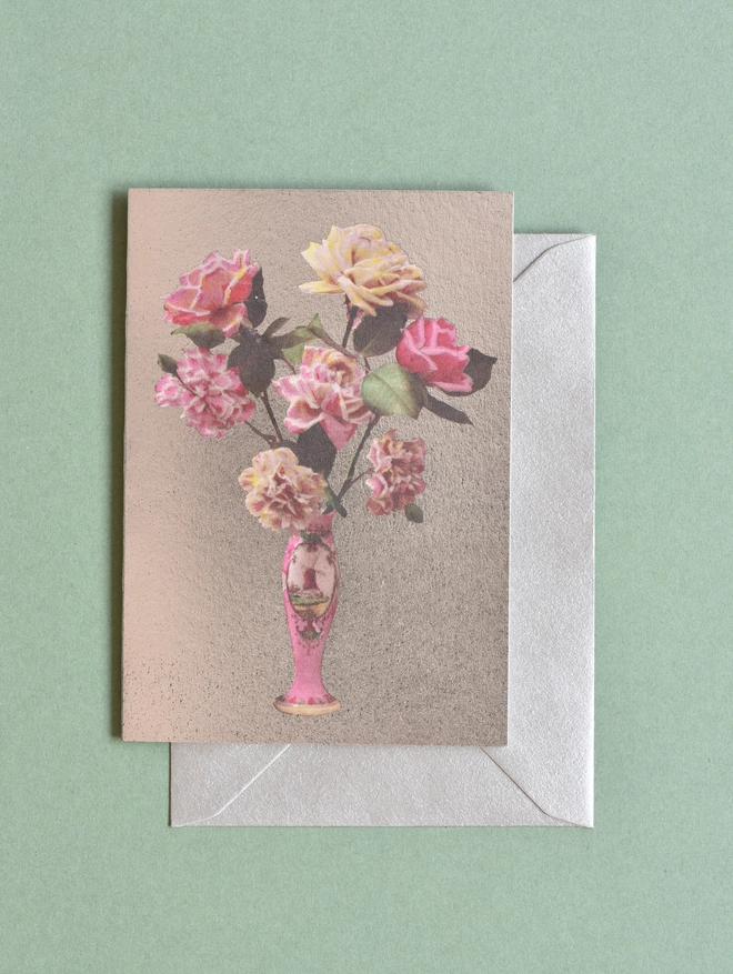 POT OF ROSES CARD