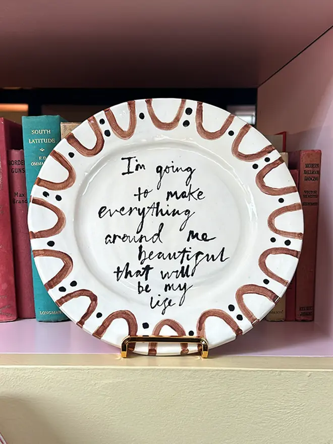 'A Beautiful Life' Large Ceramic Plate