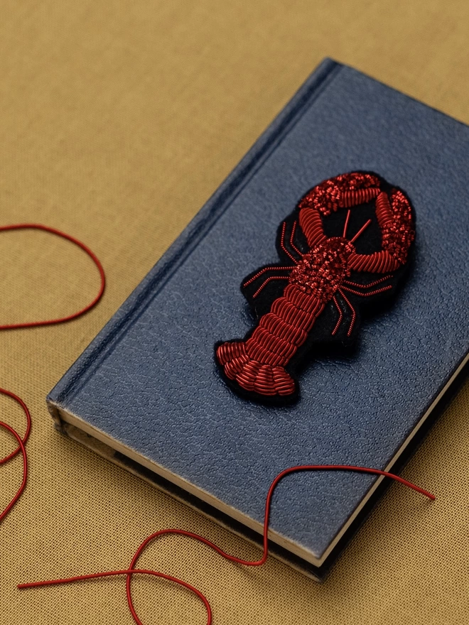 Goldwork Lobster Brooch Embroidery Kit