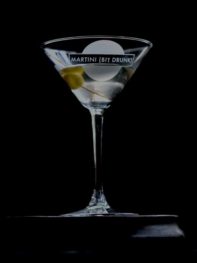 Martini (bit drunk) Cocktail Glass