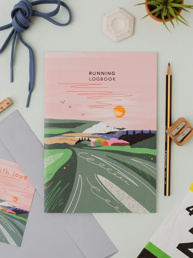 Running logbook with the Golden Hour cover