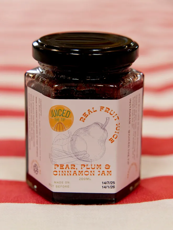 Pear, plum and cinnamon jam