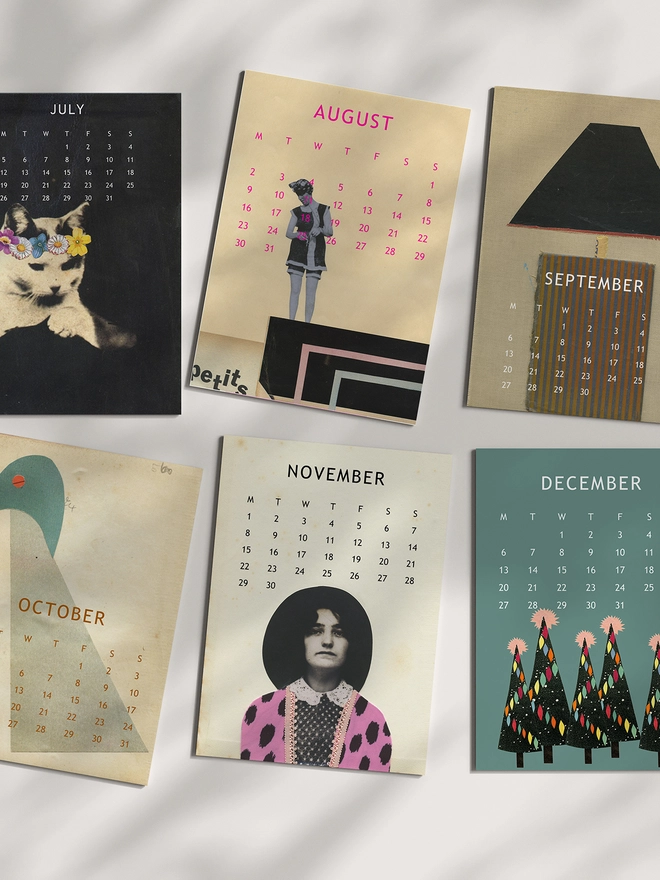 A small unbound at-a-glance calendar to display on the desk or wall.