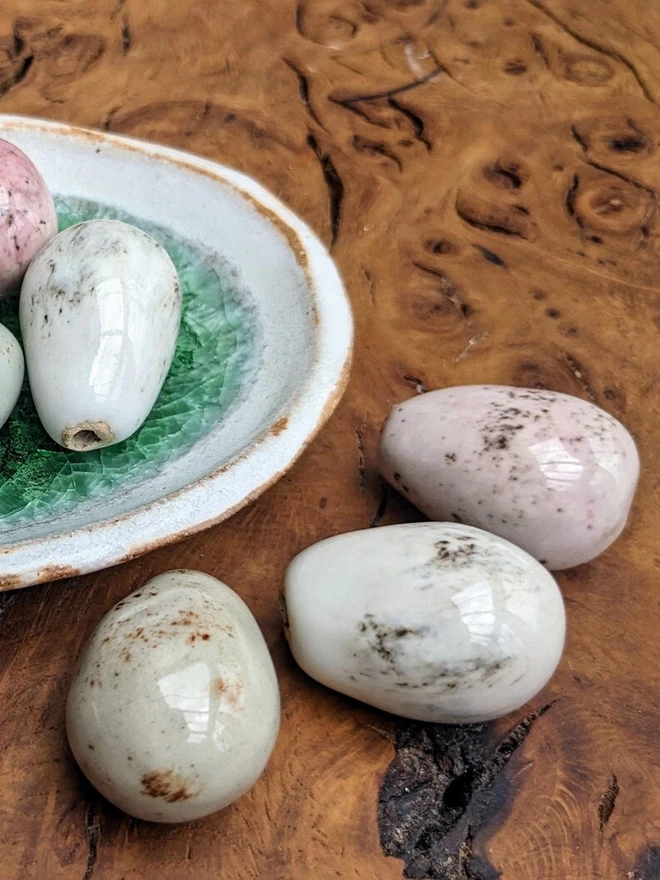 Ceramic Eggs (Clutch Of 4)