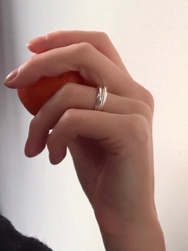 Tangle silver ring