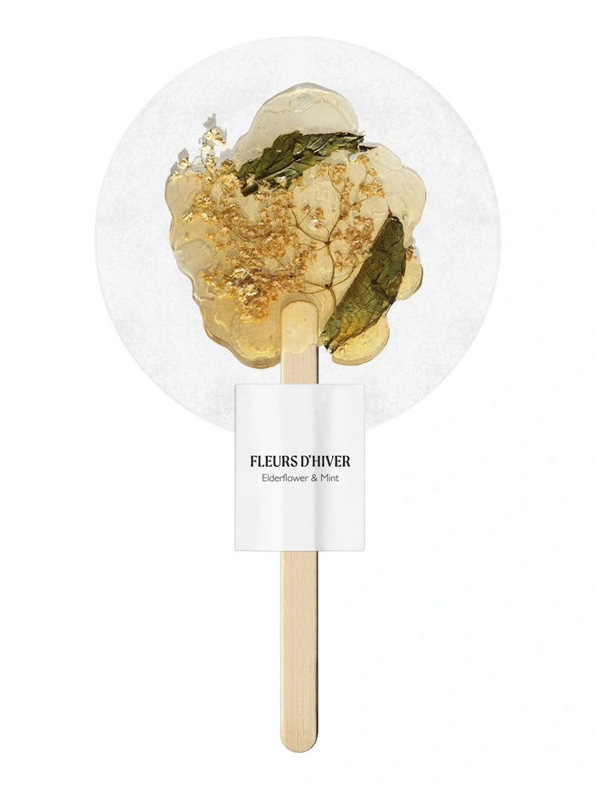 Fleurs-d-hiver-Elderflower-Mint. on a stick