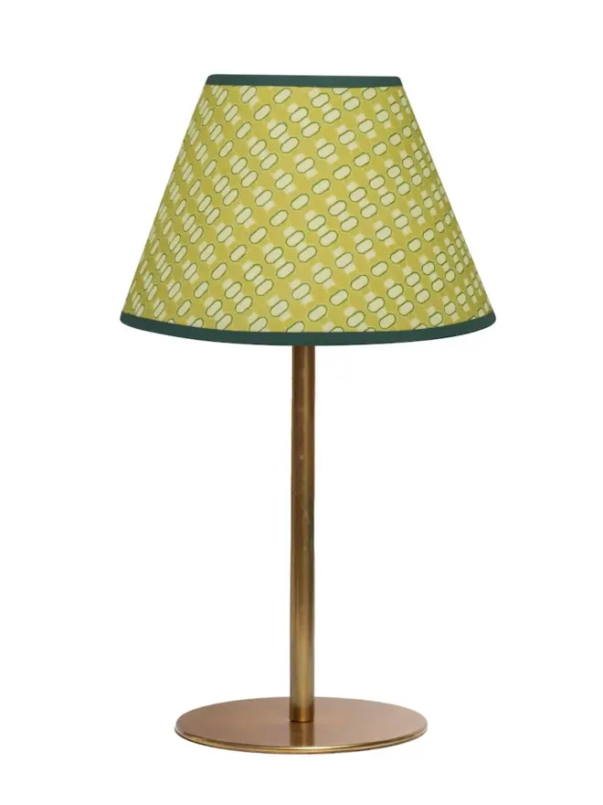 green lalli empire lampshade on stand