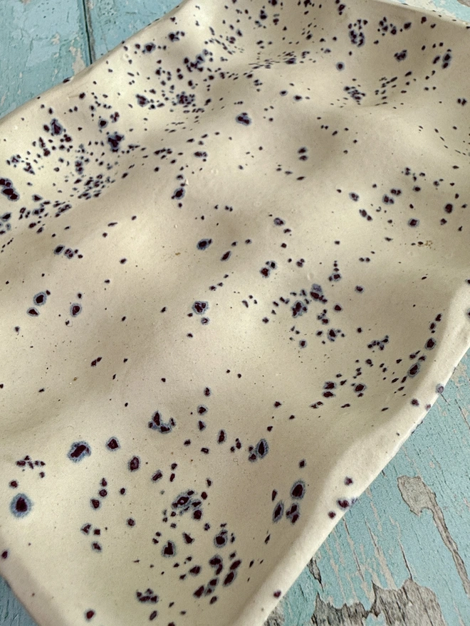 White purple speckled egg tray kitchen storeage
