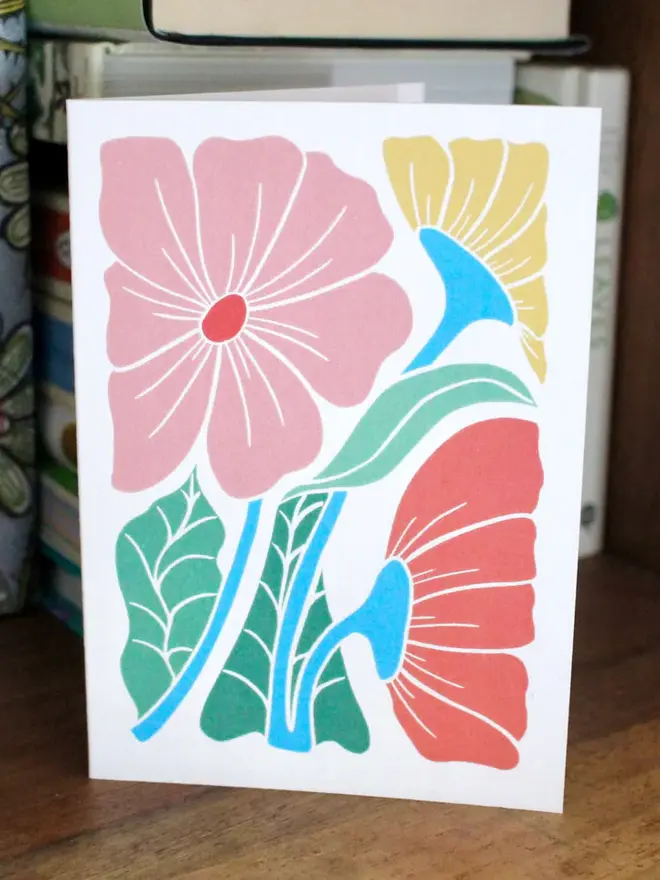 abstract floral greeting card