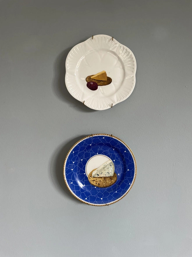 plate display on wall
