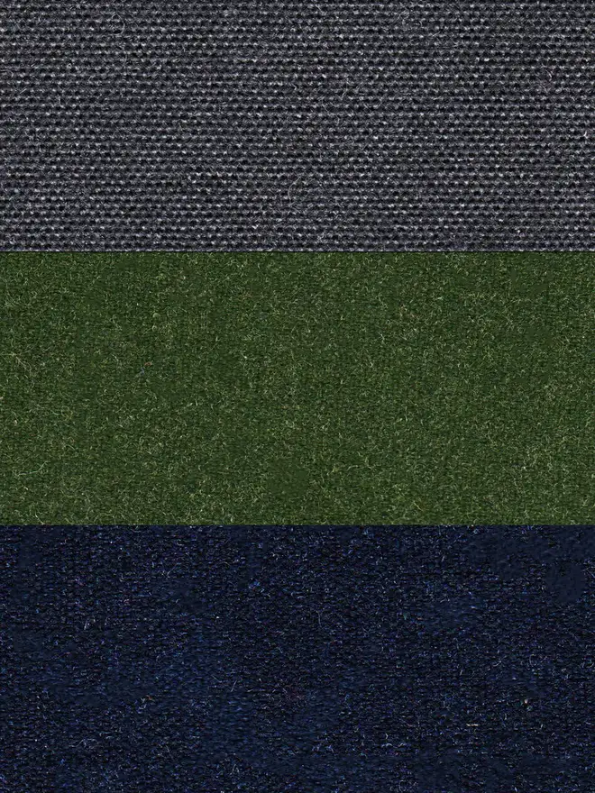 triple colour waxed cotton lunch bag
