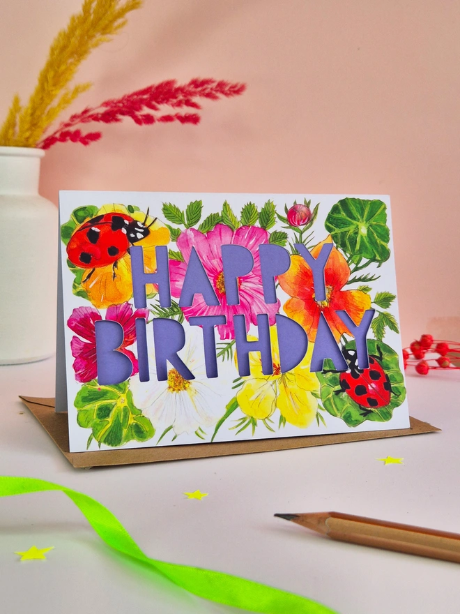 ladybird birthday card