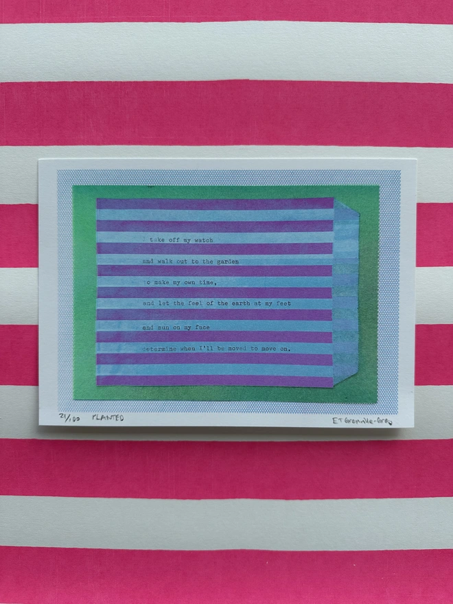 Planted Risograph Print Wall Art 