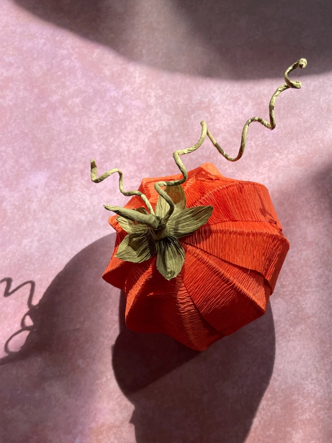 Handmade Paper Autumnal Pumpkin Decoratioin