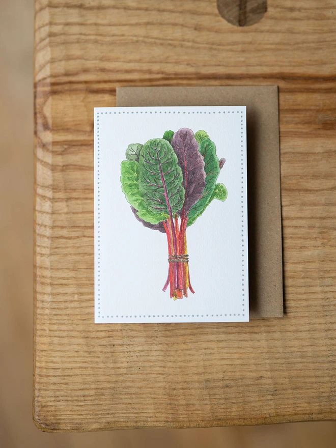 watercolour chard card