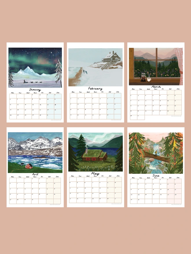 2026 calendar images of nature landscapes