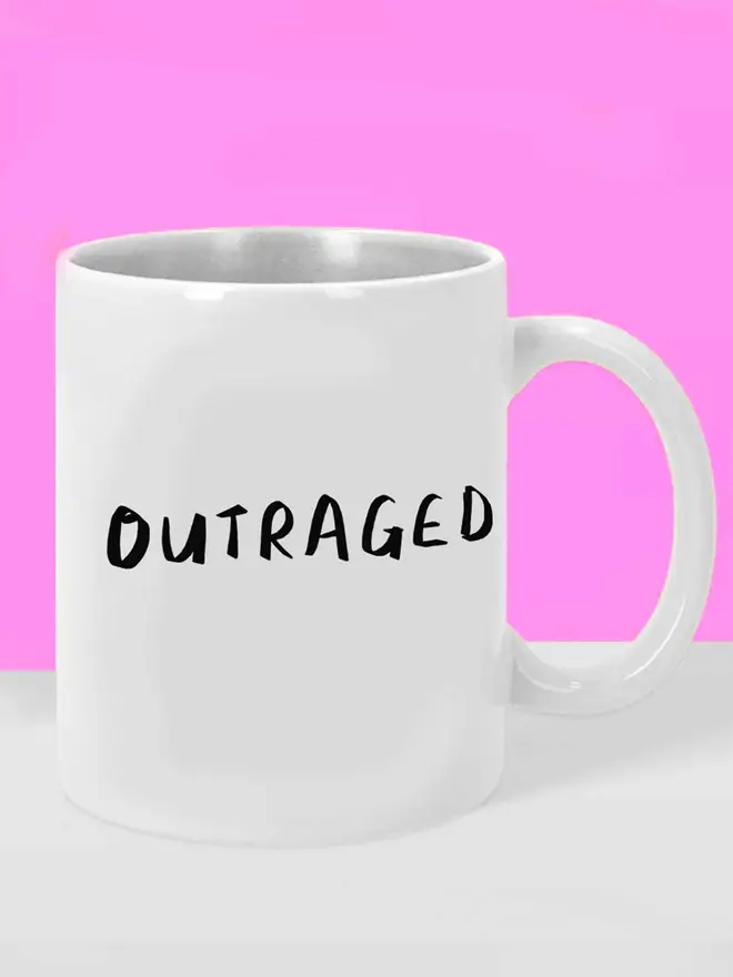 Outraged mug, with silver inner