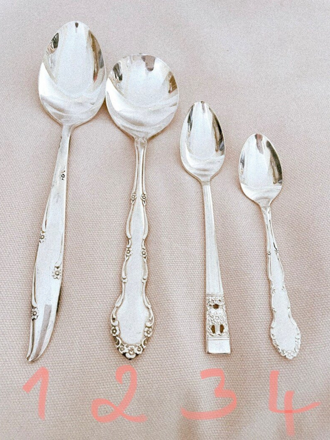 vintage engraved spoons