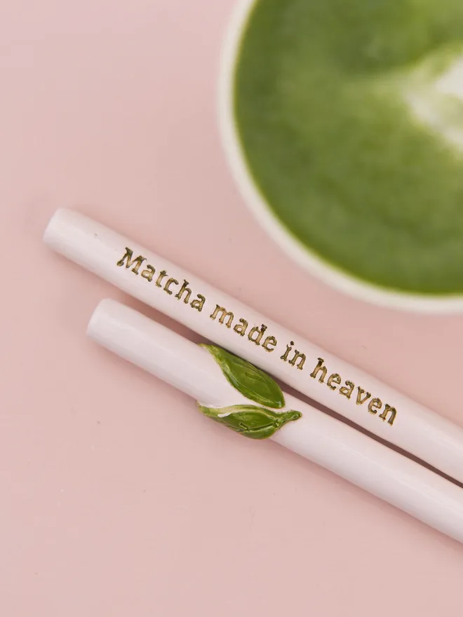 Matcha made in heaven straw