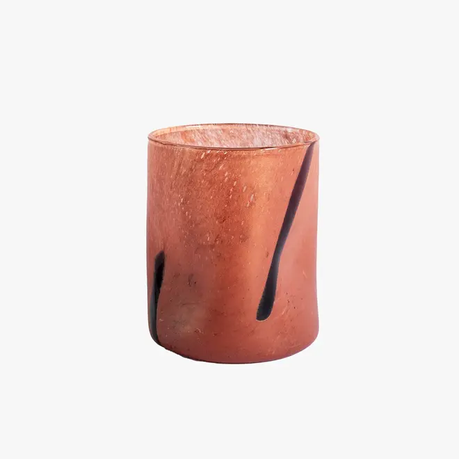 Pink glass tumbler