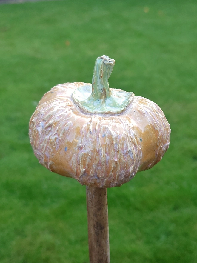 Pumpkin cane topper home decor