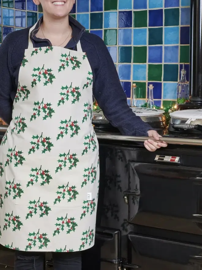 Christmas Apron - Holly