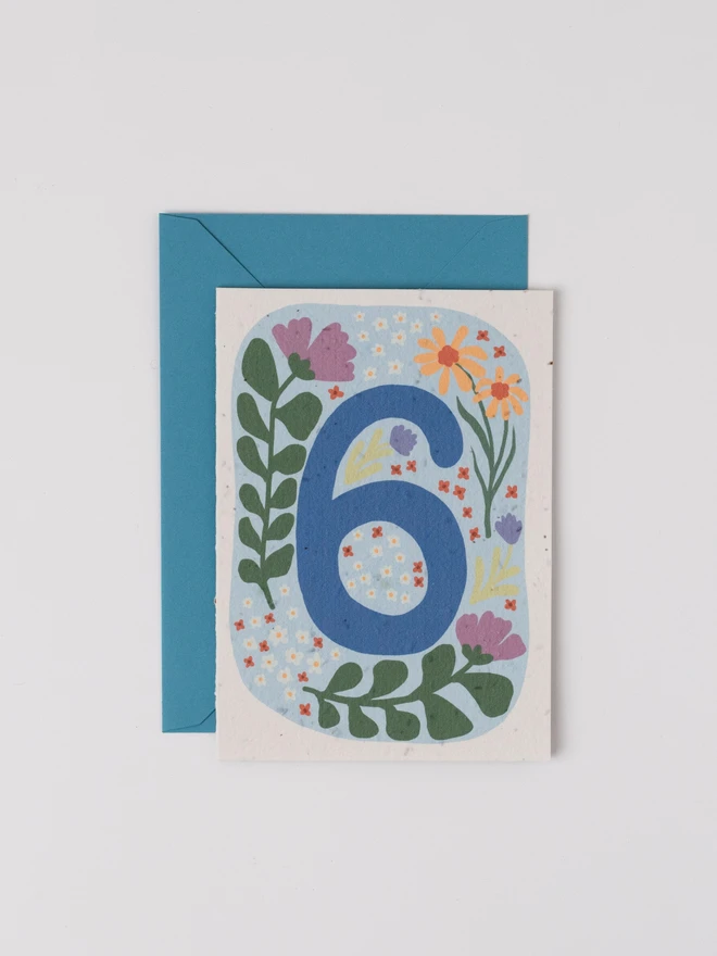 Plantable 6th Birthday Card