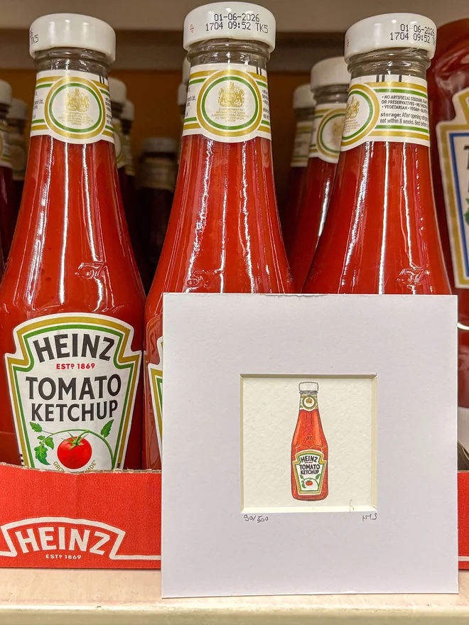 heinz ketchup bottle mini print