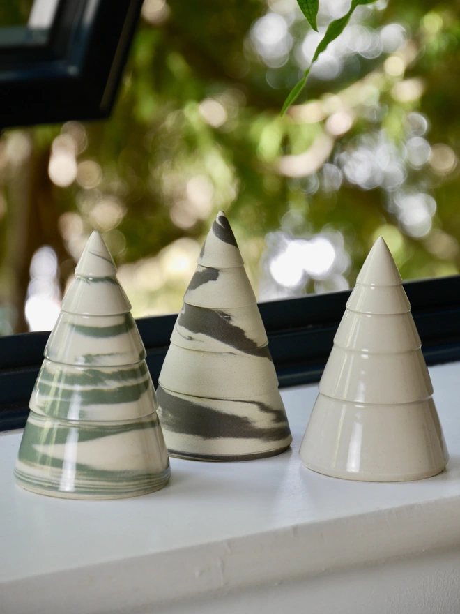 Handmade ceramic christmas tree decoration