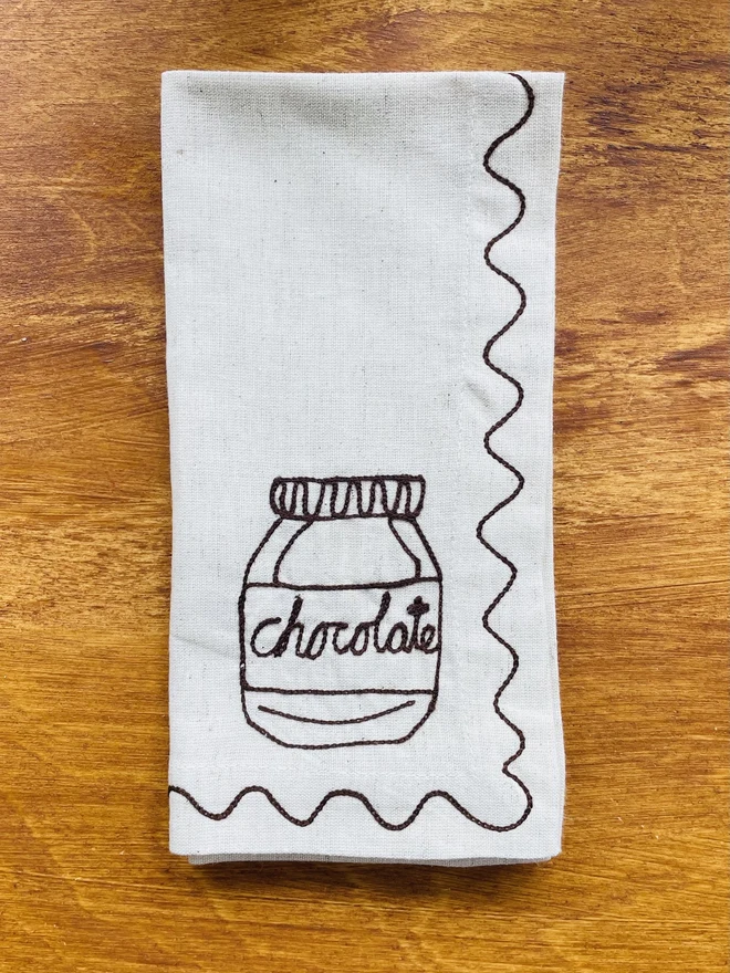 Personalised Individual Embroidered Sauce Napkins