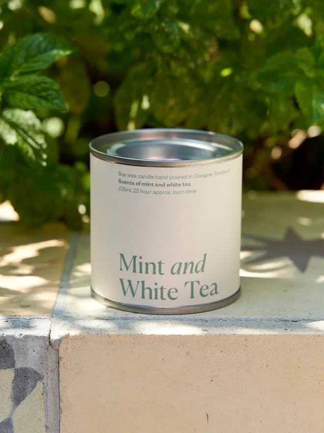 Mint and White Tea Candle 