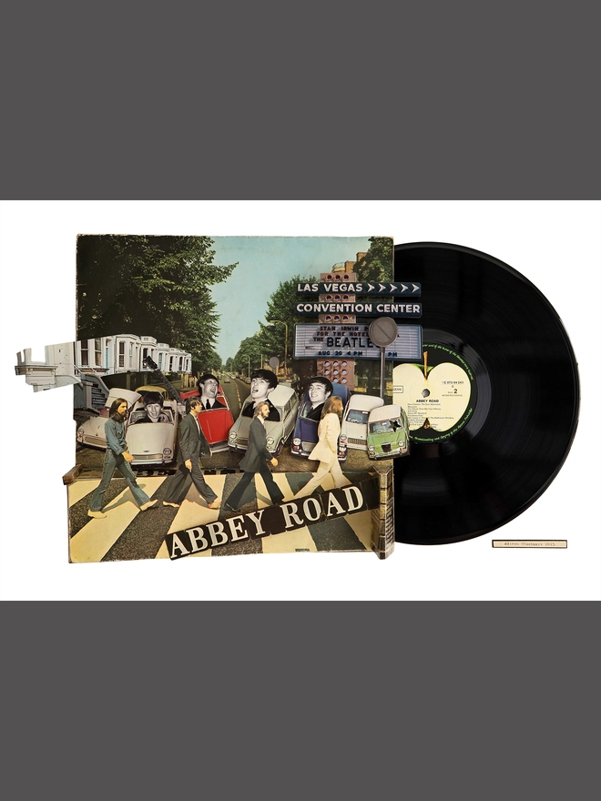 Abbey Road by The Beatles ‘LP’ print of an original collaged artwork.
