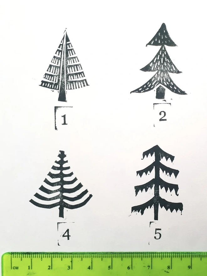 Christmas Tree Ink Stamp