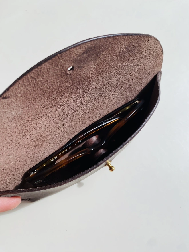 leather sunglasses case