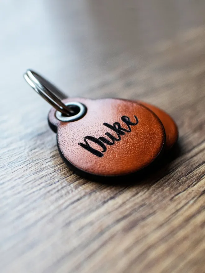 Personalised Leather Pet ID Tag