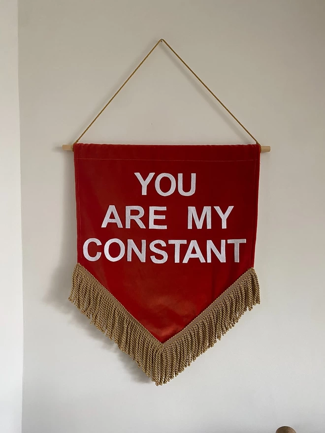 you are my constant romantic wall hanging