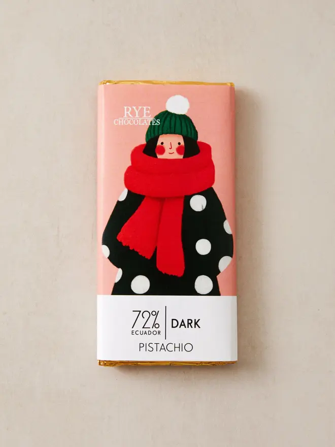 Pistachio Dark Chocolate Bar - 72% Ecuadorian